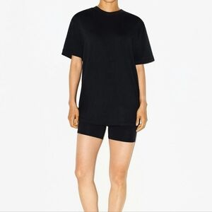 SKIMS Boyfriend Short Sleeve T-shirt AP-TSH-0462 Onyx Size XL